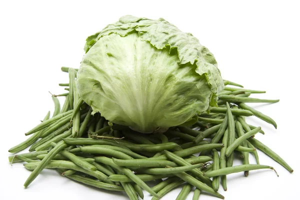 Ледовый салат с зеленой фасолью — стоковое фото