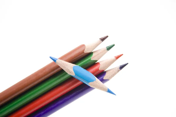 Alegría azulahşap renkli kalemler — Stok fotoğraf