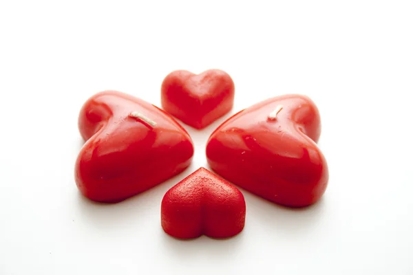 Piros szerelmes szívek — Stock Fotó
