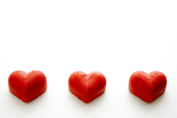 Röd love hjärtan — Stockfoto