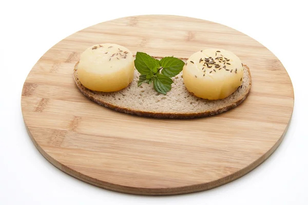 stock image German hand cheese on Bread