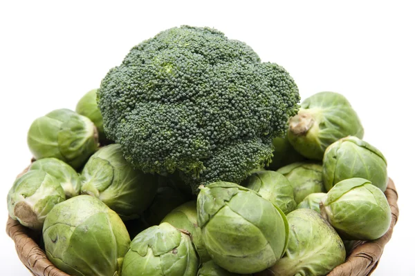 stock image Brussels sprouts and broccoli