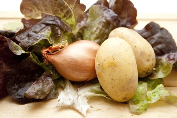 Potato with onion — Stock Photo, Image