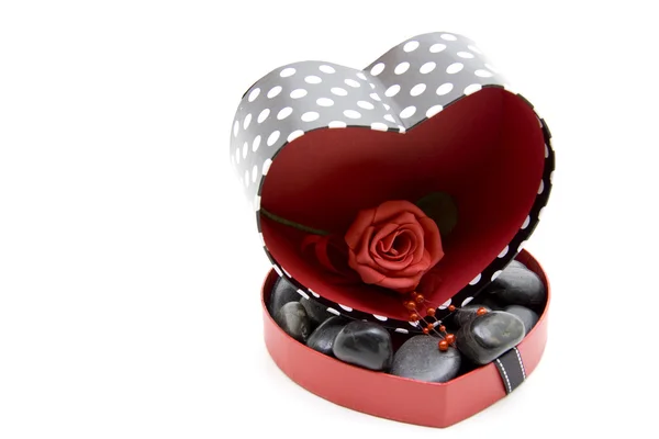 Gift box with rose — Stock Photo, Image