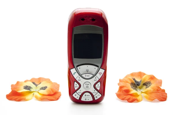 Teléfono móvil rojo —  Fotos de Stock