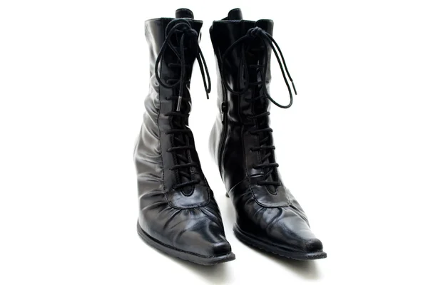 Czarne buty damskie — Zdjęcie stockowe