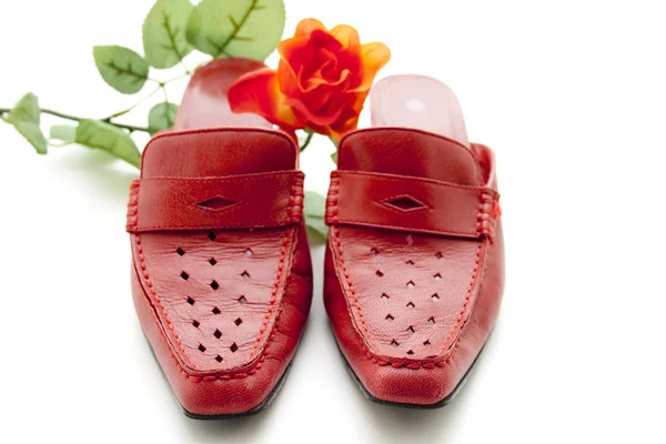 Sapato feminino vermelho — Fotografia de Stock