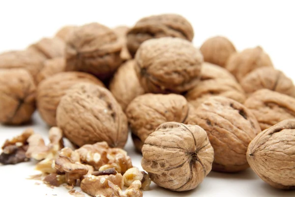 Hnědá vlašské ořechy — Stock fotografie