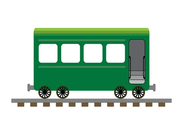 Ілюстрація пасажирського вагона поїзда — стокове фото