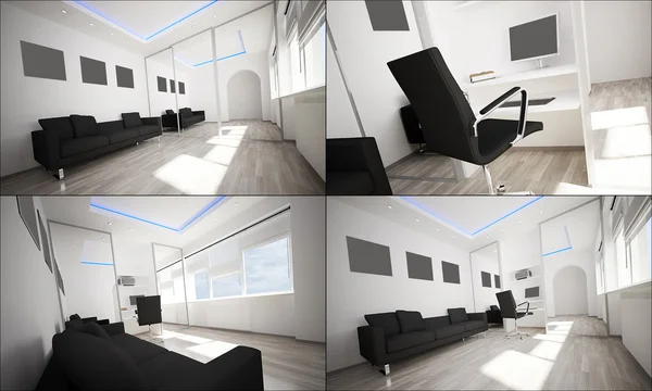 3d interior of a study — Stock Photo, Image