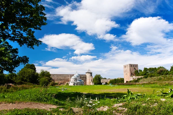 stock image View of courtyard of Ivangorod fortress