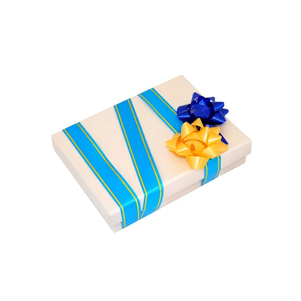 Beige gift box — Stock Photo, Image