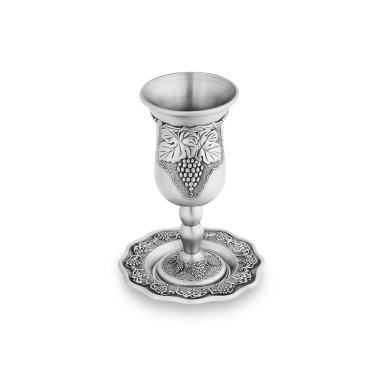 Silver jewish glass isolated clipart