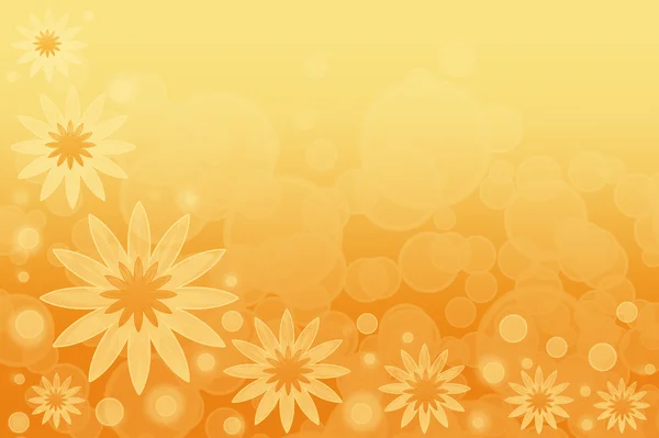 An abstract summer background with yellow flowers — Stock Photo, Image