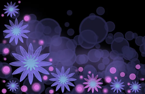 Un fondo brillante abstracto con flores lila — Foto de Stock