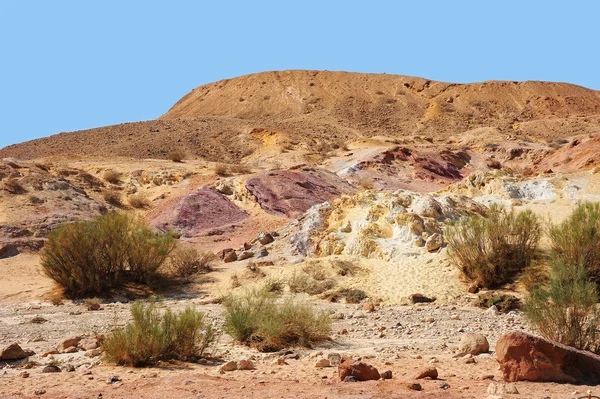 Sables colorés uniques dans un désert — Photo