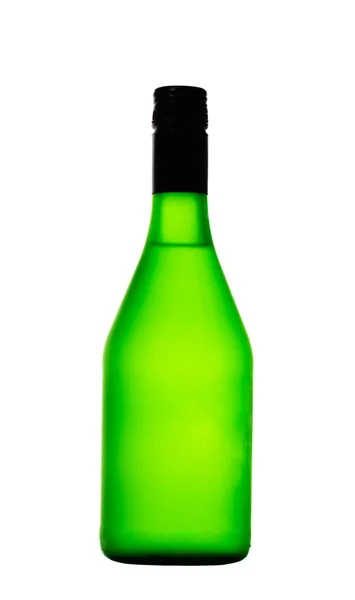 Bottiglia di vetro isolato su sfondo bianco — Foto Stock