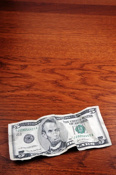 Five-dollar bills — Stock Photo, Image
