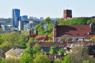 The skyline of Vilnius clipart