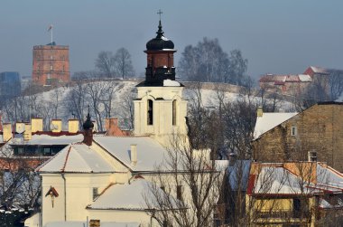 Vilnius cityscape, winter clipart