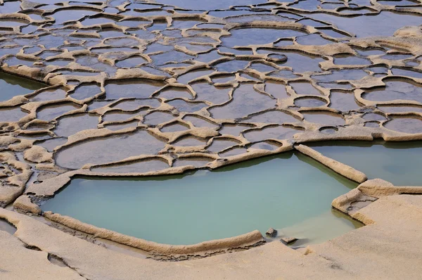 소금 증발 연못 — 스톡 사진