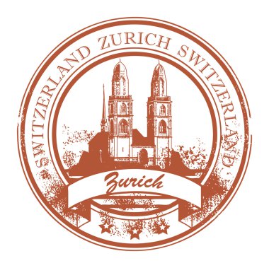 Zurich stamp clipart