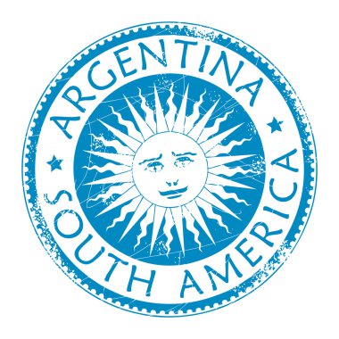 Argentina, South America stamp clipart