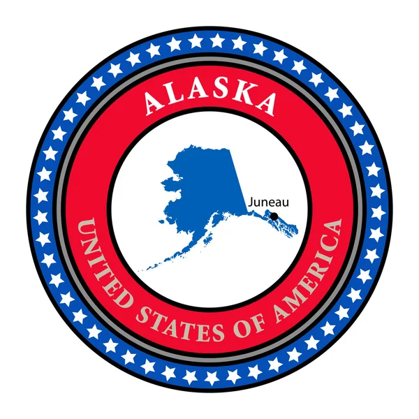 Etiqueta Alaska — Vector de stock