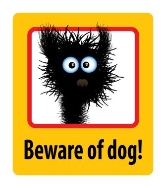 Beware of dog clipart