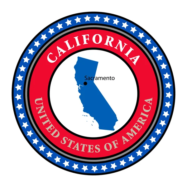 Californië etiket — Stockvector