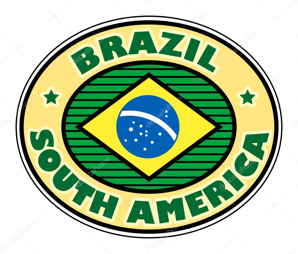 Brazil, South America label