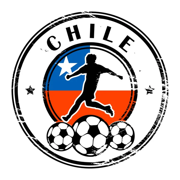 Chile Fútbol — Vector de stock