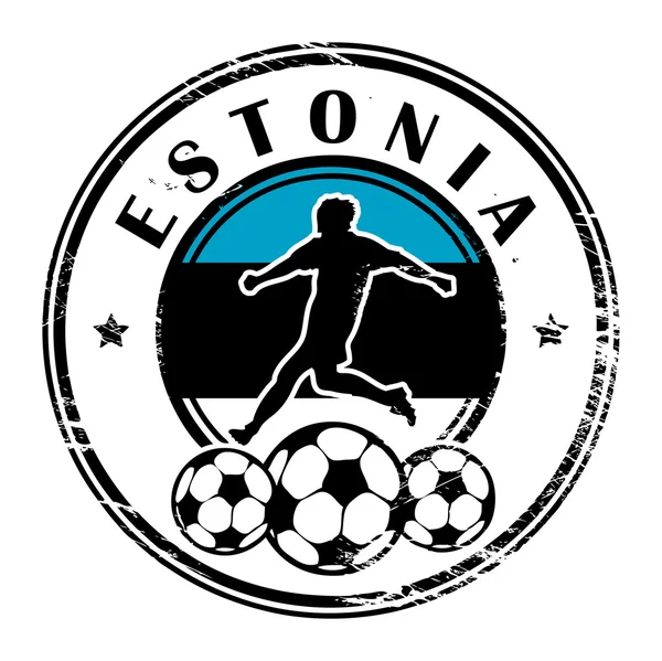 爱沙尼亚足球 — 图库矢量图片