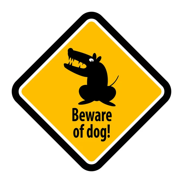 Pas op voor de hond — Stockvector