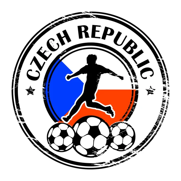 Repubblica Ceca Calcio — Vettoriale Stock