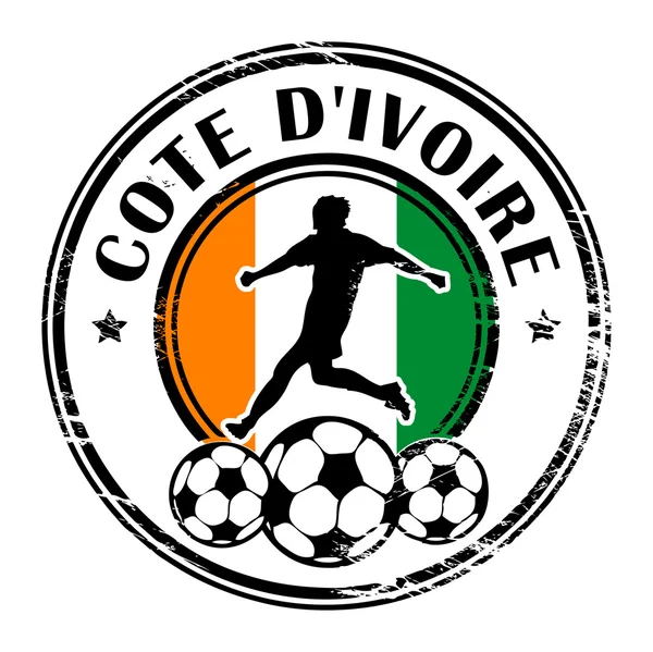 Cote d 'Ivoire Football - Stok Vektor