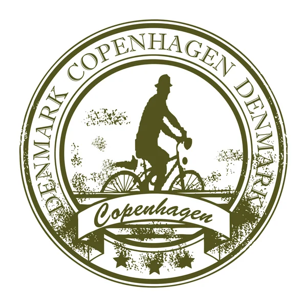 邮票哥本哈根丹麦 — 图库矢量图片