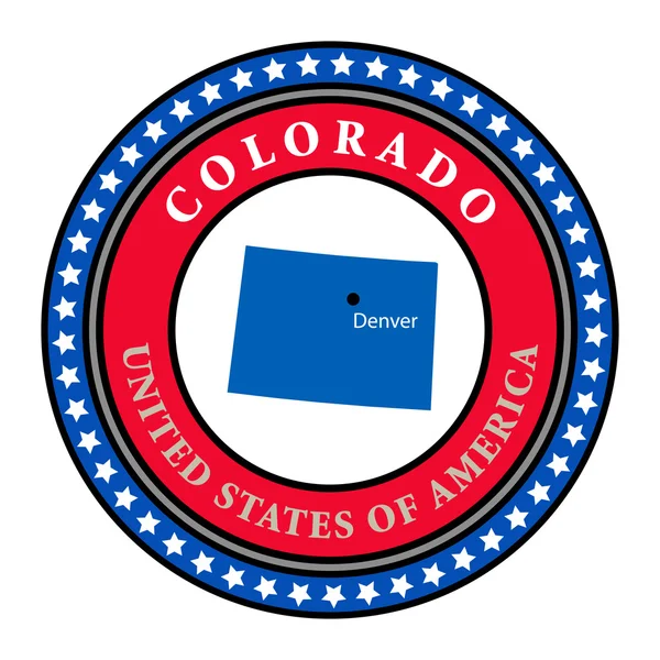 Label Colorado — Stockvector