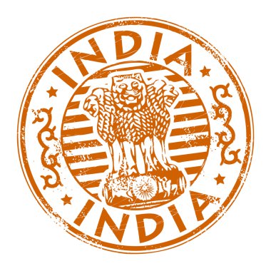 Stamp India clipart