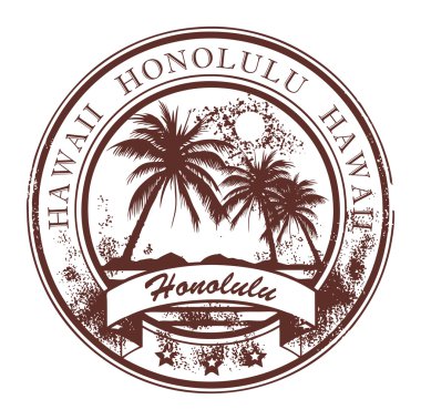 Stamp Honolulu, Havaii clipart