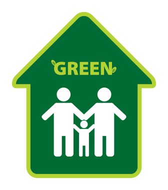 Sticker Green Family clipart