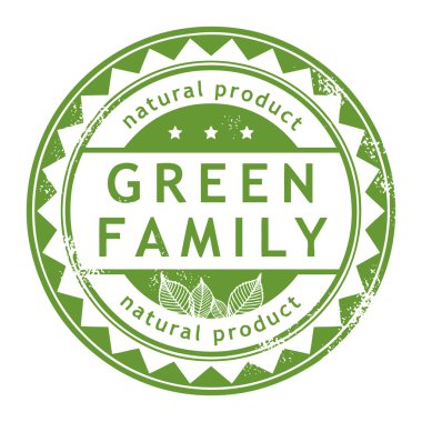 Stamp Green Family clipart