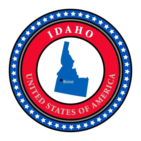 Label Idaho — Stockvector