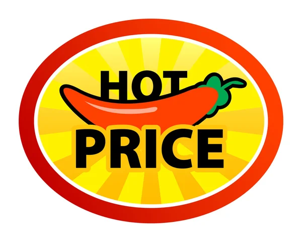 Label hot prijs — Stockvector