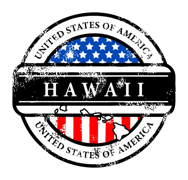 Stamp Hawaii — Stock Vector