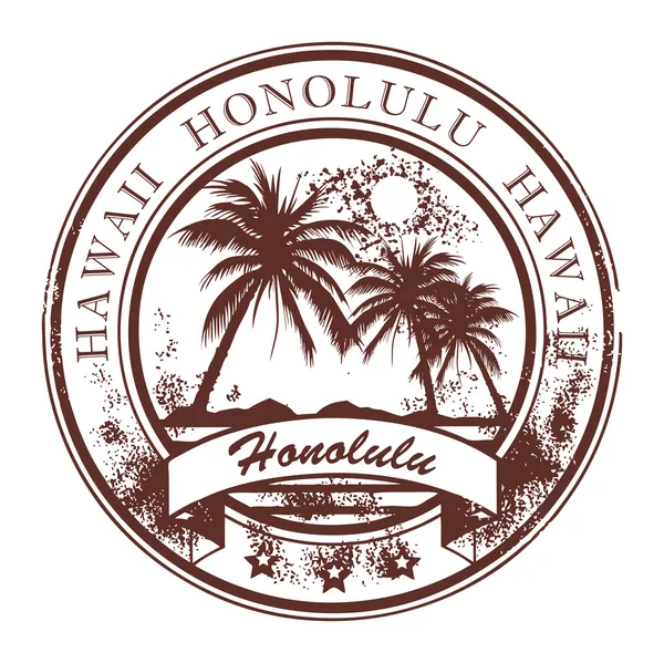 Marke honolulu, havaii — Stockvektor