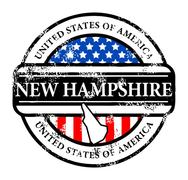 Francobolli New Hampshire — Vettoriale Stock