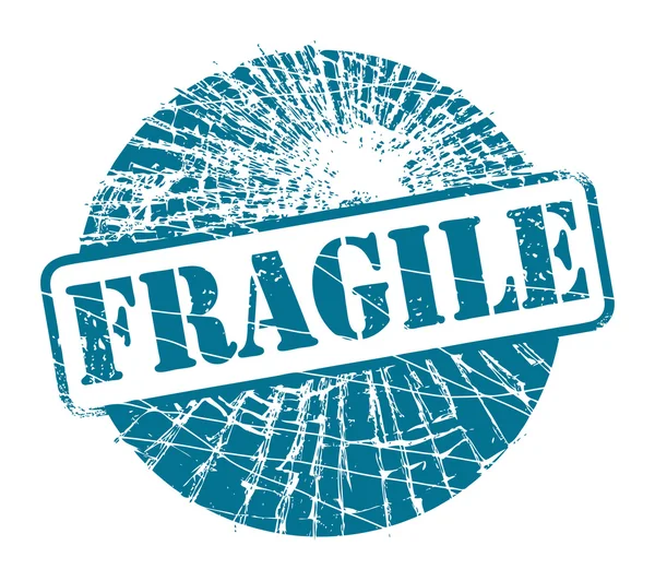 Stamp Fragile — Stock Vector