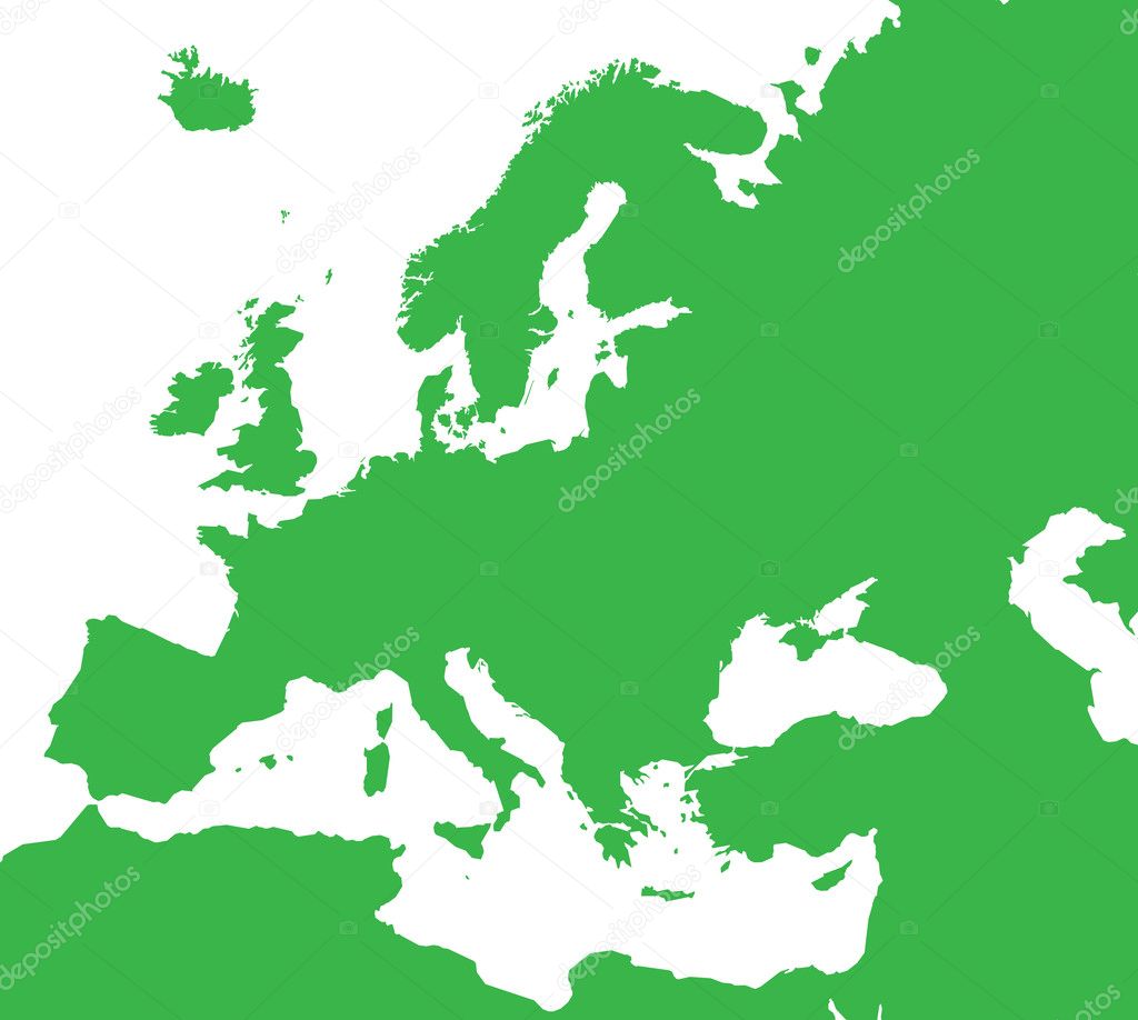 Europe silhouette