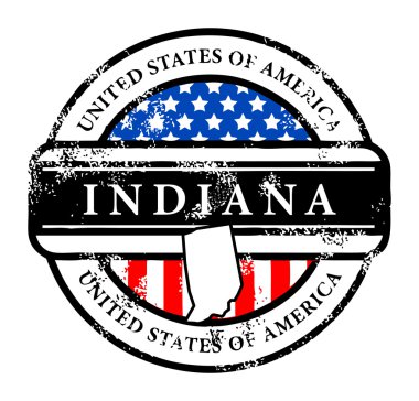 Stamp Indiana clipart